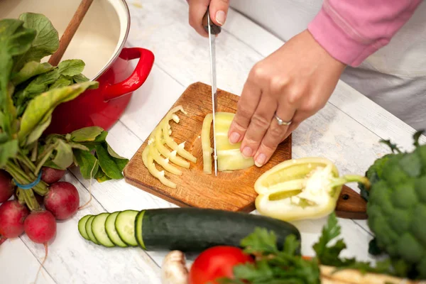 Kesme sebze Üstten Görünüm