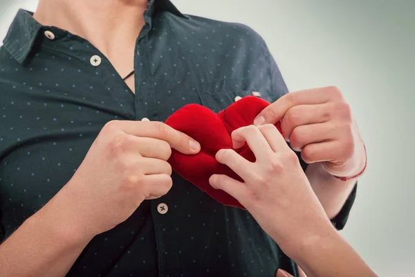 Girlfriend and boyfriends heart — Stock Photo, Image