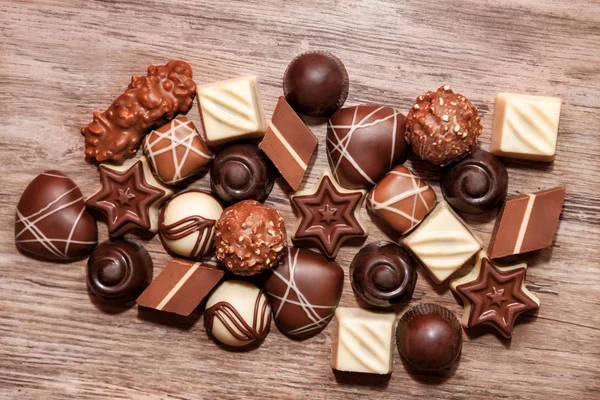 Sweet chocolate pralines — Stock Photo, Image