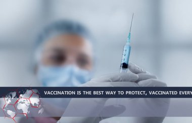 aşısı, grip aşısı, sağlık uyuşturucu kavramı ile doktor