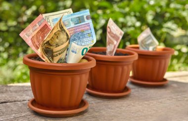 Tencereye büyüyen para toprakla dolu