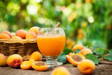 Kayısı suyu ve taze kayısı