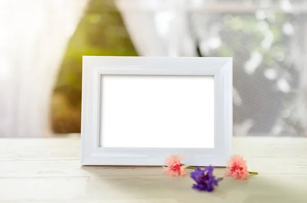 White empty frame mockup — Stock Photo, Image