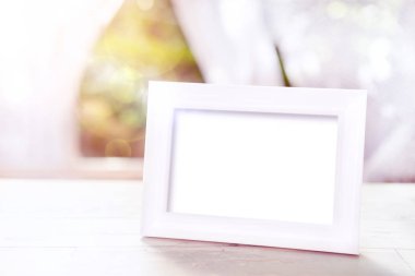 Tablo boş beyaz fotoğraf çerçevesi