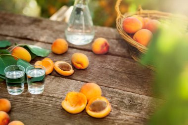 Kayısı ve atış cam kayısı brandy ile