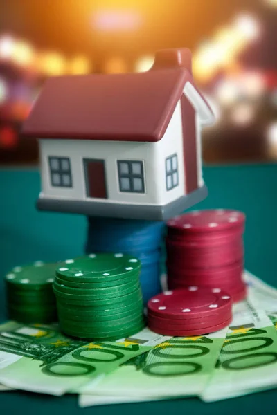 House Gambling Stake Gambling Concept — Stock Photo, Image