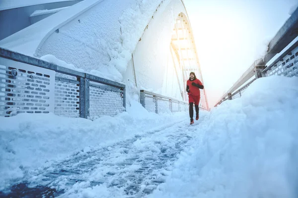 Correre in inverno — Foto Stock