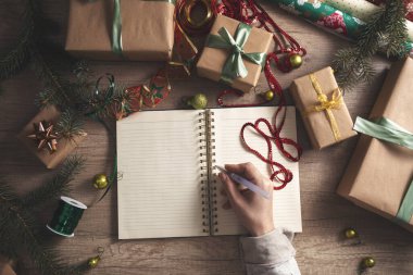 Kırpılmış eller istek listesi yazıyor