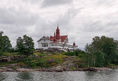 Restoran Klippan 'da. Luoto. Helsinki. Finlandiya. Temmuz 2019.