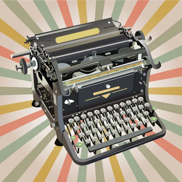 Векторная пишущая машинка старого стиля — стоковый вектор