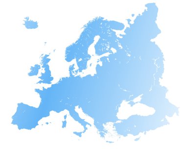 yüksek Detaylı Avrupa Haritası. 