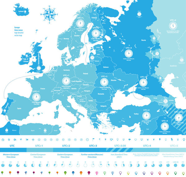 Часовой пояс Европы: точное расположение и часовой пояс
. 