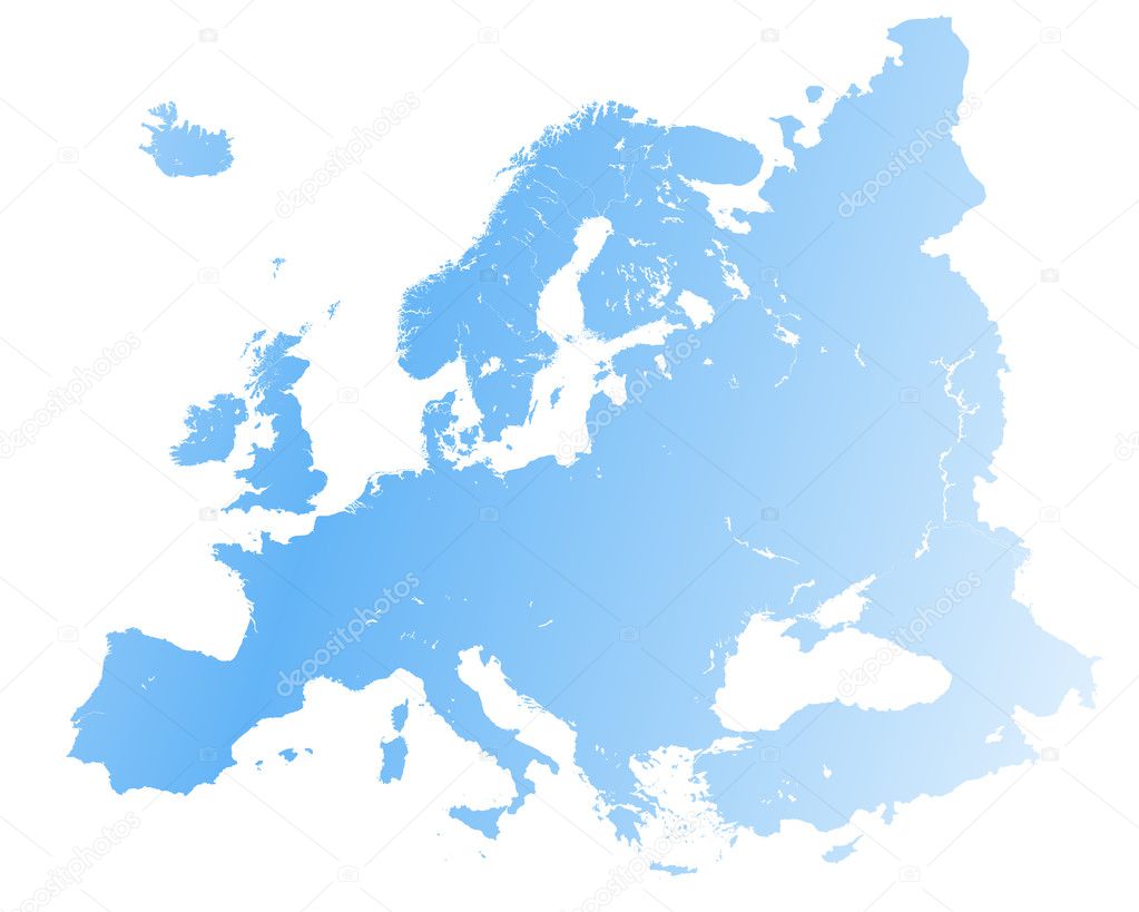 high detailed Europe map. 