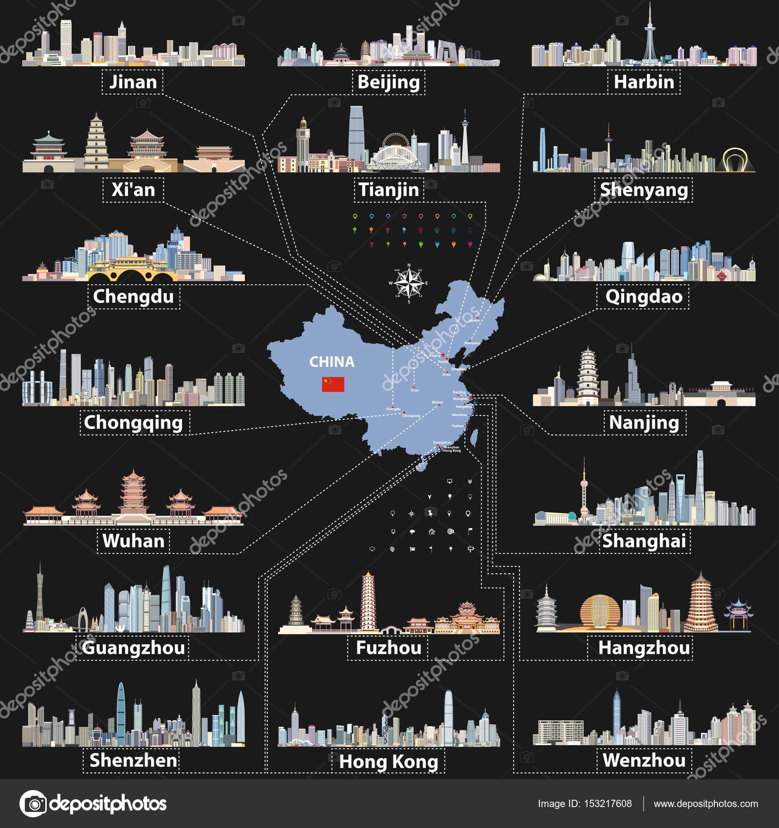 adidas vector china map