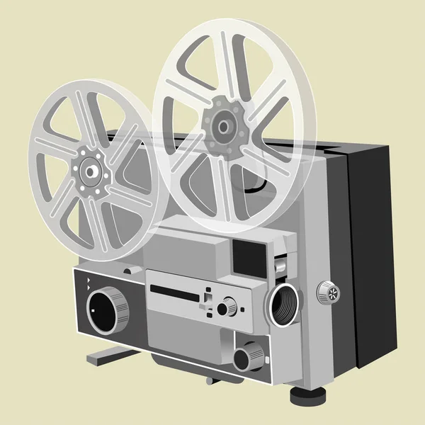 Vector old style illustration of video camera — Stock Vector