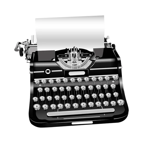 Vector ilustración de estilo antiguo máquina de escribir aislada — Vector de stock