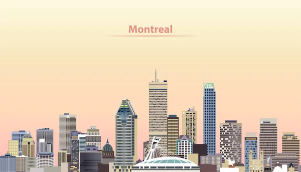 Vektorillustration der montrealen Stadtsilhouette bei Sonnenaufgang — Stockvektor