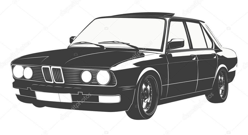 vector illustration of a car silhouette