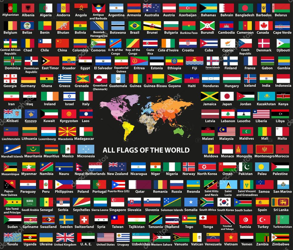 All World Flags And Names About Flag Collections