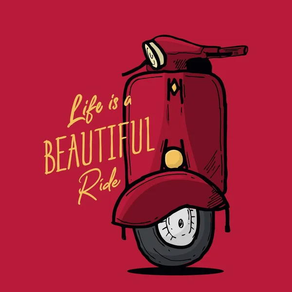 Life is beautiful ride — Stock Vector