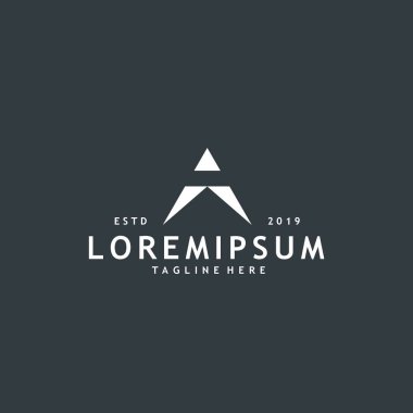 Minimalist ve modern baş harf A logo tasarımı