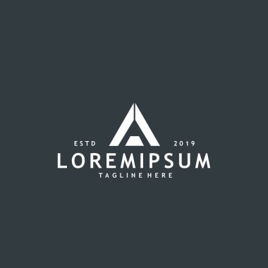 Minimalist ve modern baş harf A logo tasarımı