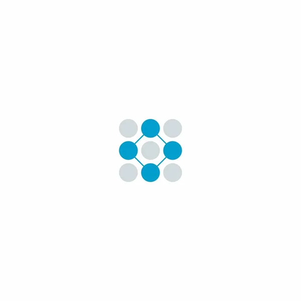 Circle forming a square symbol design — Stock Vector