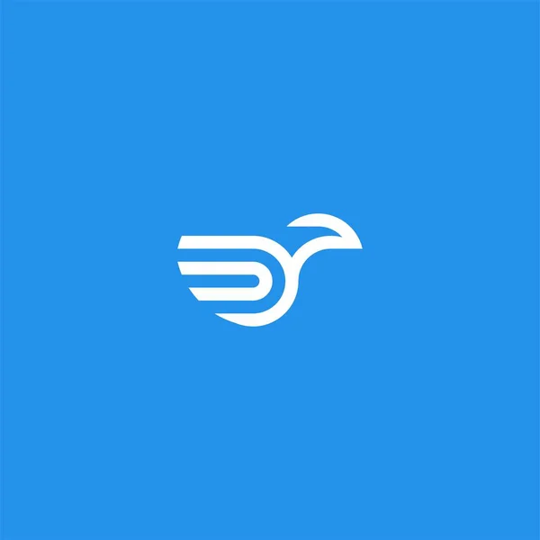 Pájaro diseño símbolo simple — Vector de stock