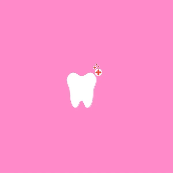 Desenho de símbolo de dente e saudável — Vetor de Stock