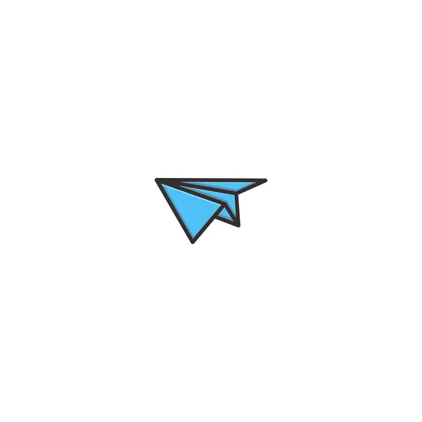 Paper plane logo design. symbol dan icon vector template — Stock Vector