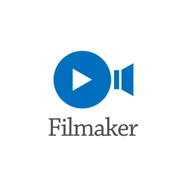 Film Maker logo ontwerp met cirkel concept — Stockvector