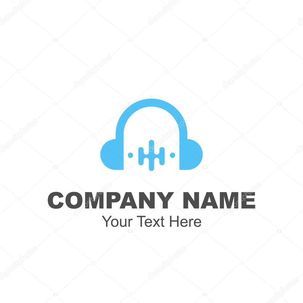 Headphone and equalizer logo design inspiration