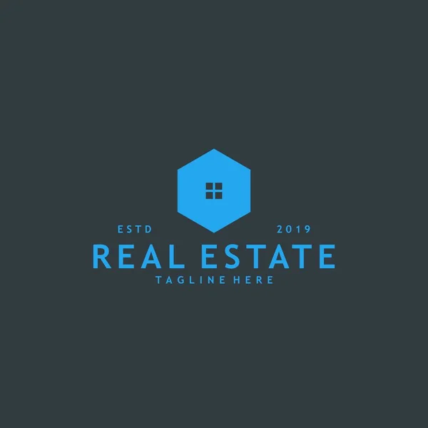 Design de logotipo imobiliário minimalista e moderno —  Vetores de Stock