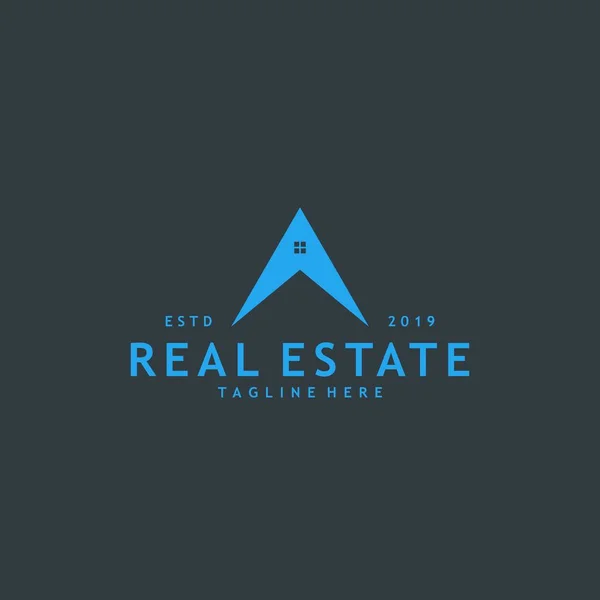 Design de logotipo imobiliário minimalista e moderno —  Vetores de Stock