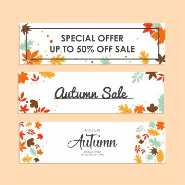 Merhaba sonbahar afişi.