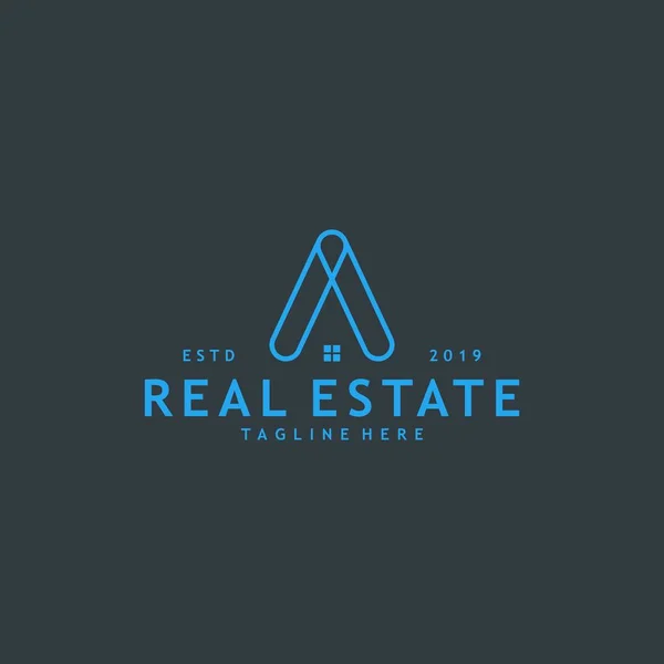 Design de logotipo imobiliário minimalista e moderno —  Vetores de Stock