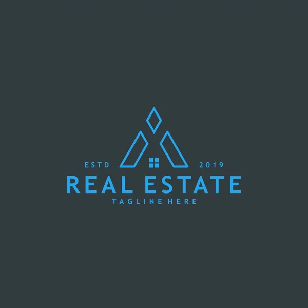 Design de logotipo imobiliário minimalista e moderno —  Vetores de Stock