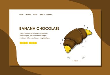 Food landing page with flat simple design. Modern flat design concept of web page design for website and mobile website. Easy to edit and customize. Vector illustration