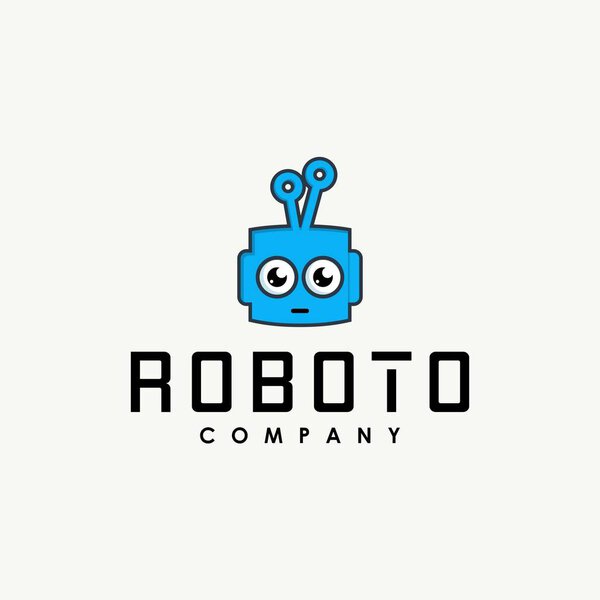 Robot logo vector illustration