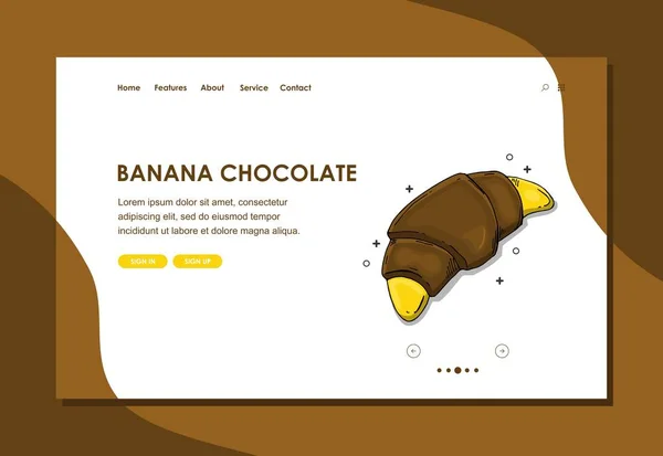 Food Landing Page mit flachem, schlichtem Design. modernes flaches Designkonzept für die Gestaltung von Webseiten für Webseiten und mobile Webseiten. einfach zu bearbeiten und anzupassen. Vektorillustration — Stockvektor