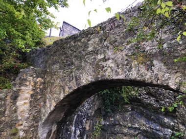 Stein Kalesi veya Schloss Stein veya Ruine Stein veya Schlossruine Stein harabeleri, Baden-Aargau, Isviçre