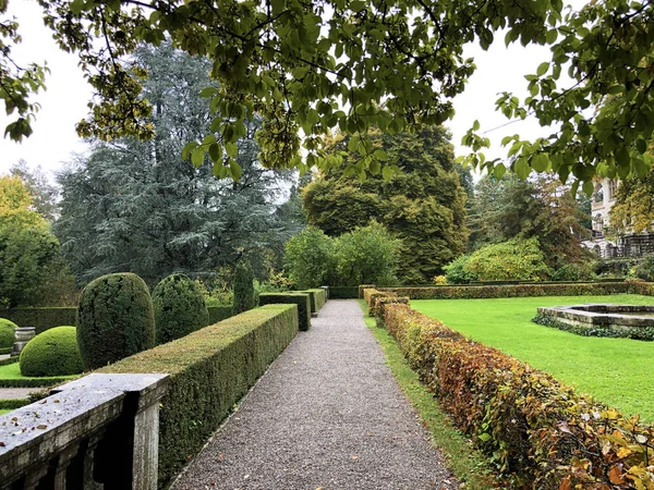 Neo-Baroque terraced garden or Neubarocken Terrassengarten (Villa Boveri Park or Parkanlage der Villa Boveri), Baden - Canton of Aargau, Switzerland