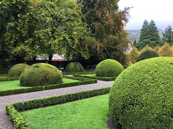 Jardín Terrazas Neobarrocas Terrassengarten Neubarocken Parque Villa Boveri Parkanlage Der — Foto de Stock