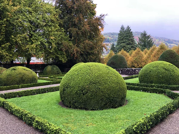 Neo-Baroque terraced garden or Neubarocken Terrassengarten (Villa Boveri Park or Parkanlage der Villa Boveri), Baden - Canton of Aargau, Switzerland