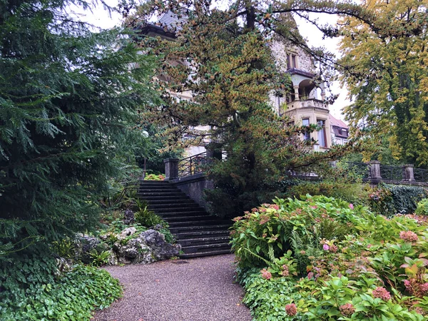 สวนสาธารณะ Neo Baroque Terraced Garden Neubarocken Terrassengarten สวน Villa Boveri — ภาพถ่ายสต็อก