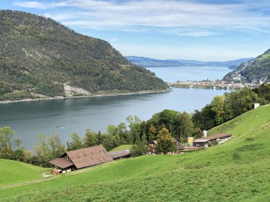 Alpnachersee Gölü, Stansstad - Nidwalden & Canton of Obwalden veya Canton of Obwald, İsviçre