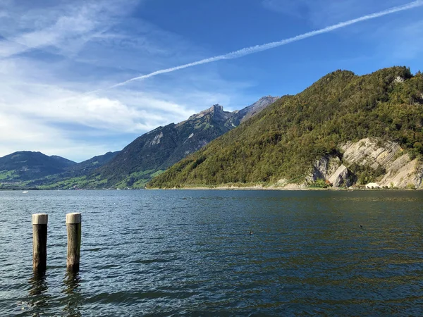 Alpnachersee Lake Stansstad Cantón Nidwalden Cantón Obwalden Cantón Obwald Suiza —  Fotos de Stock