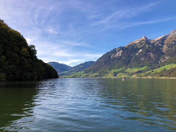 Jezioro Alpnachersee Stansstad Kanton Nidwalden Canton Obwalden Lub Kanton Obwald — Zdjęcie stockowe