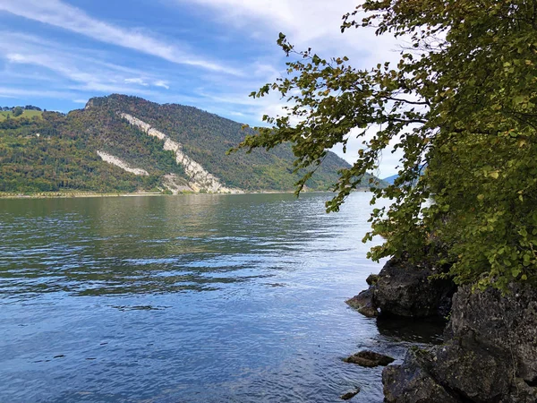 Alpnachersee Lake Stansstad カントン ナイドルデン カントン オブヴァルト スイス — ストック写真