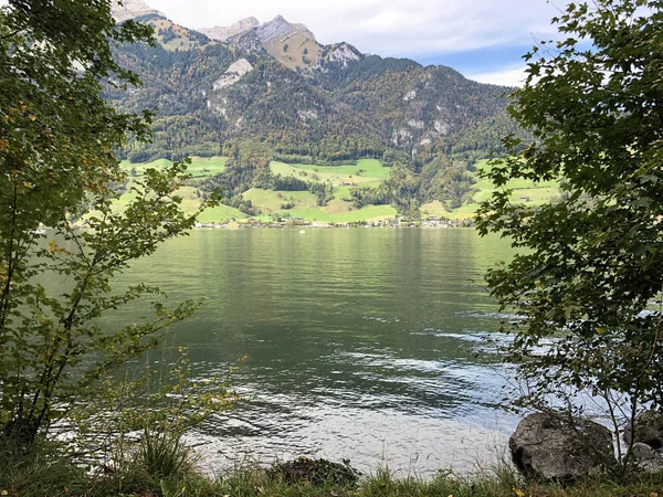 Alpnachersee Lake Stansstad カントン ナイドルデン カントン オブヴァルト スイス — ストック写真